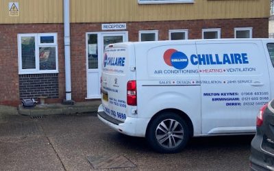 Chillaire van parked outside reception